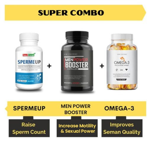 Super Combo(Spermeup + Men Power Booster + Omega-3)